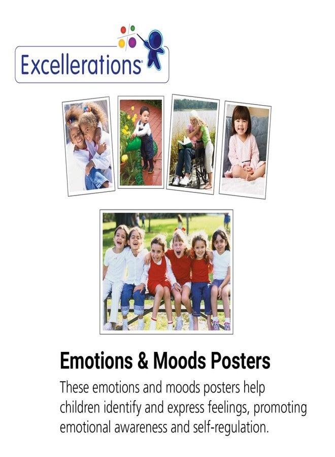 Excellerations Real Photograph Emotions and Moods Posters, 16x12 inches, Pack of 25, Social Emotional Learning, Preschool, Educational Toy, Kids Toys (Item # EMPC) - Image 2
